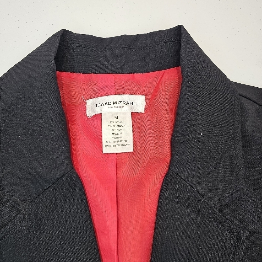 Isaac Mizrahi Blazer Women's Size Medium Black - Picture 7 of 7